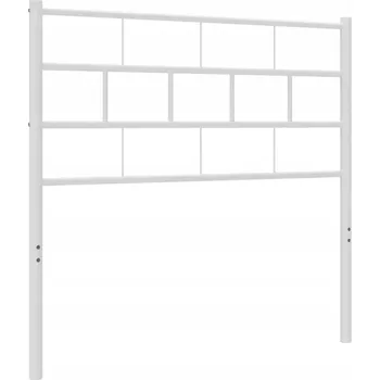 Ocelové čelo postele - 80x3x90 cm, bílé