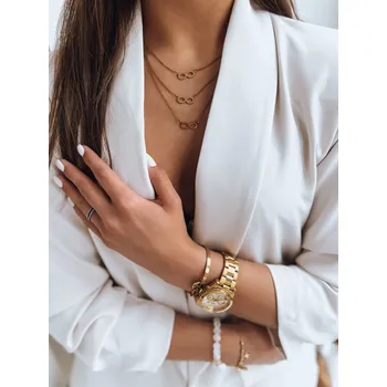 Náhrdelník Zlatý náhrdelník s přívěšky nekonečno INFINITY IY0099 Velikost: ONE SIZE