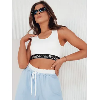 Bílý crop top SUNSEL RY2416 Velikost: ONE SIZE