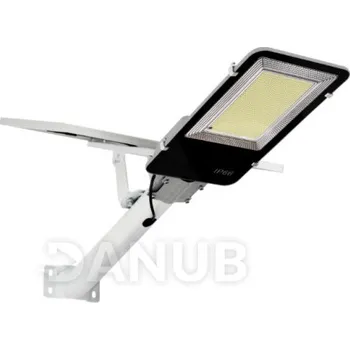 LED solární pouliční lampa výkonná - 1500W - 6500K + dálkové ovládání - bílá