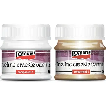 Lak na nehty pentart Krakelovací lak pro jemné linie průhledný 50 ml (sada 2ks)