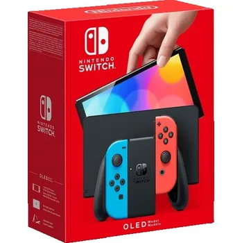 Herní konzole Nintendo Switch OLED neon red&blue