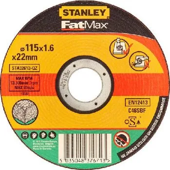 Řezný kotouč Stanley Příslušenství - Řezný kotouč na kámen 115x22,2 mm STA32612-QZ