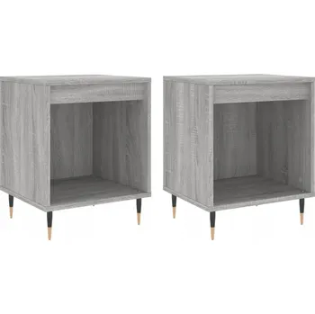 Noční stolek Noční stolek dřevěný 40x35x50 cm šedý dub sonoma