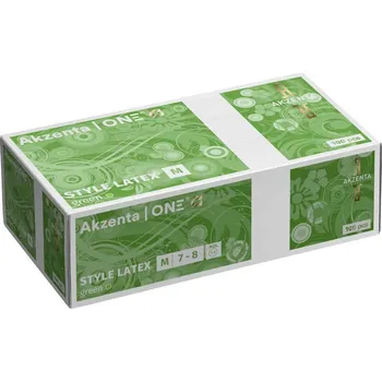 Vyšetřovací rukavice AKZENTA Latexové rukavice, nepudrované, 100 ks, zelené Velikost: S