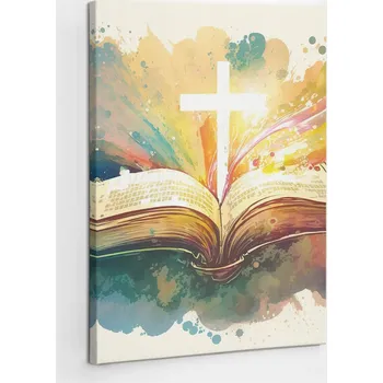 Obraz Obraz na Plátně do Ložnice Fotoobraz Vertikální Bible Písmo Svaté Motiv 70x100