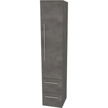 Koupelnový nábytek Mereo Bino, koupelnová skříňka vysoká 163 cm, pravá, Multidecor, Beton tmavě šedý CN698BET2