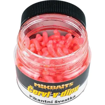 Umělá nástraha Mikbaits Červi v dipu 50ml - Pikantní švestka