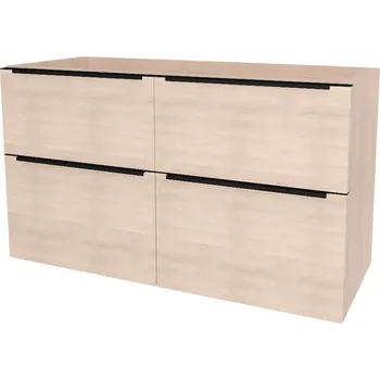 Mereo Mailo, koupelnová skříňka 121 cm, černé madlo, Multidecor, Dub Patinovaný CN593SBDUP1