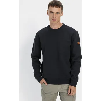 Pánská mikina MIKINA CAMEL ACTIVE SWEATSHIRT CREWNECK NIGHT BLUE CHECK