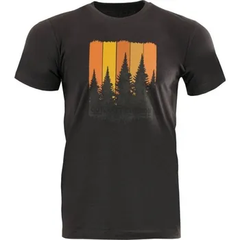 Pánské tričko Pánské triko ALPINE PRO MERES S Tmavě šedá, Oranžová