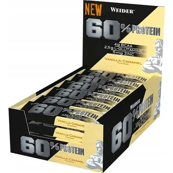 WEIDER 60% PROTEIN BAR 45g x 24 ks PROTEINOVÁ TYČINKA - KARAMEL