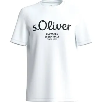 Pánské tričko s.Oliver RL BIG SIZE LOGO NOOS 4XL Bílá, Černá