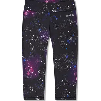 Dívčí funkční 3/4 legíny - Wolf H2564, černá / vesmír Barva: Černá, Velikost: 170