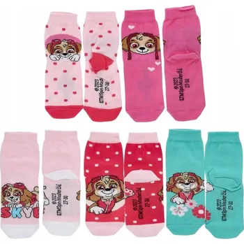 Dámské ponožky Bavlněné Ponožky Tlapková patrola ponožky dívky, balení 5 kusů, 27-30