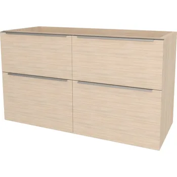 Koupelnový nábytek Mereo Mailo, koupelnová skříňka 121 cm, chrom madlo, Multidecor, Javor Hard šampaňský CN593SJHS2