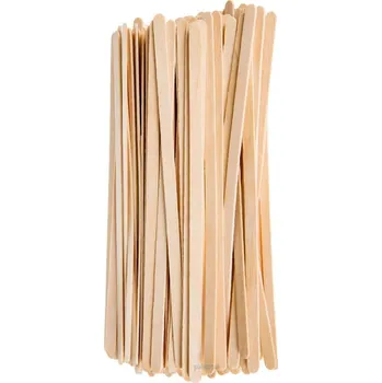 Jednorázové nádobí Míchátka Dřevěné tyčinky eko na kávu, čaj, dlouhé, rovné, a100, 16 cm