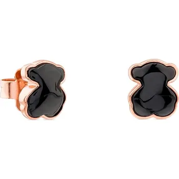 Oblečení a móda Tous Pozlacené medvídkové náušnice s onyxem Icon Color 614933530 + 2 měsíce na vrácení zboží