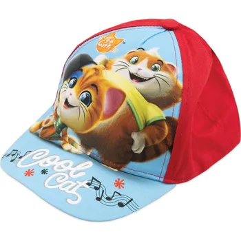 A-Gross Dětské kšiltovky licenční různé druhy dívčí/chlapecké Vzor: Cool Cat červená vel.52