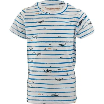 Dětské triko ALPINE PRO REFO 140/146 Bílá, Modrá, Černá