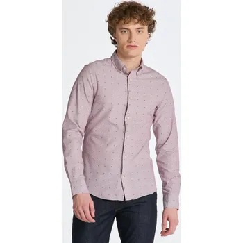Pánská košile KOŠILE GANT SLIM FIL A FIL COUPE SHIRT WINE RED