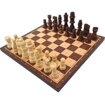 Šachy Klasické dřevěné šachy - 27x27 cm - 1050743