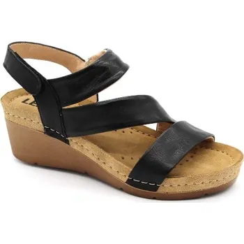 Dámská zdravotní obuv LEON 1020 Dámská kožená obuv na klínku - Černá Velikost: 39