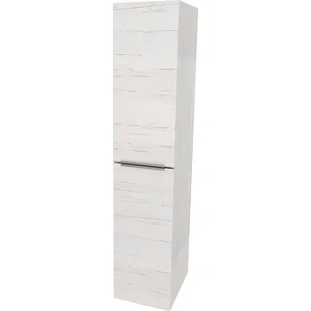 Koupelnový nábytek Mereo Mailo, koupelnová skříňka vysoká 170 cm, chrom madlo, Multidecor, Pino Aurélio CN594LPPINO