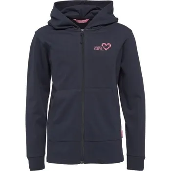 Dívčí mikina Dívčí mikina s kapucí Lewro PADILLA 164/170 Tmavě modrá, Růžová