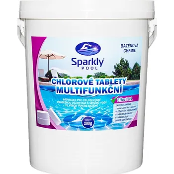 Sparkly POOL Chlorové tablety do bazénu 5v1 multifunkční 200 g 25 kg