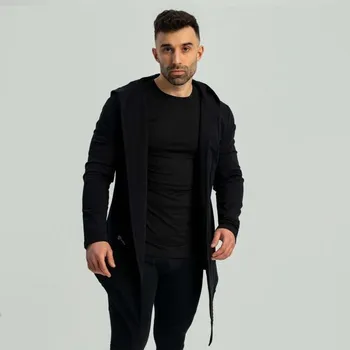 Pánské oblečení GymBeam Kardigan Hoodie Black - STRIX Velikost: XL, Barva: černá