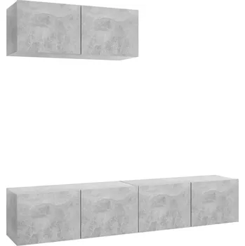 Televizní stolek Závěsná skříňka pod TV betonový vzhled 80x30x30 cm, šedá