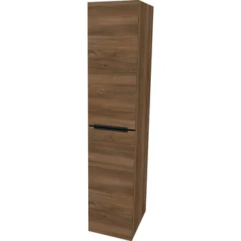 Koupelnový nábytek Mereo Mailo, koupelnová skříňka vysoká 170 cm, černé madlo, Multidecor, Ořech Pacifik tabákový CN594LPBOPT2