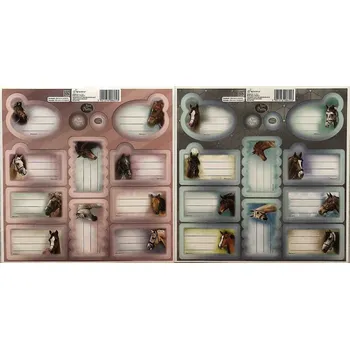 samolepka BENIAMIN Samolepící jmenovky Nice and Pretty Kůň hnědý 20ks 4x7 cm