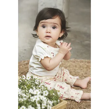 EN FANT dívčí květinové kalhoty, měkké, lehké Velikost: 56 100% bavlna