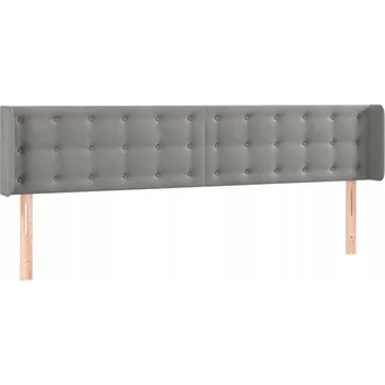 Čelo postele Uszak Aksamitové - 103x16x78/88 cm, Světle šedá