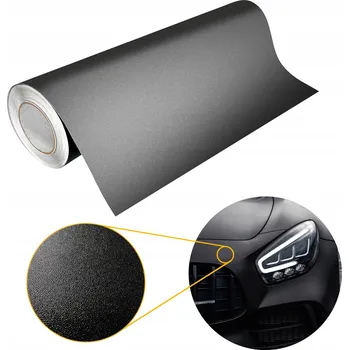 Polep vozidla Fólie pro tuning, polep na nárazníky, masky, střechu auta, "baránek" černá matná