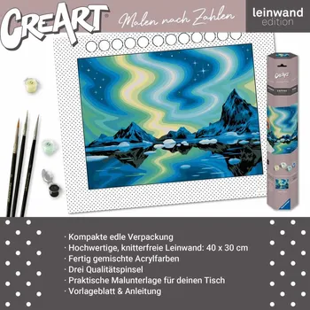 Ravensburger 23907 CreArt Polární záře (Malování na plátno)