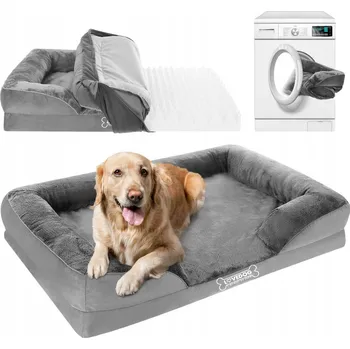 Pelíšek pro psa Lovedog Ortopedické pelíšek pro psa, stříbrné, 100 cm x 75 cm