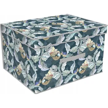 Úložný box KONTEJNER KRABIČKA ORGANIZÉR 50X40X30 CM XL VELKÁ VYZTUŽENÁ UZAMYKATELNÁ KRABIČKA