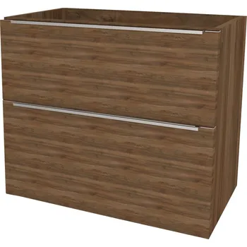Koupelnový nábytek Mereo Mailo, koupelnová skříňka 81 cm, chrom madlo, Multidecor, Ořech Pacifik tabákový CN591SOPT2