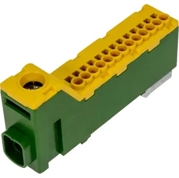 svorka Svorkovnice 1x2,5-25mm2, 13x1,5-2,5mm2, zeleno-žlutá, E.4136ZZ