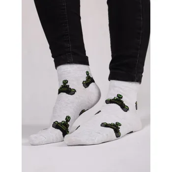 Ponožky YO SKA0024C šedé s tanky velikosti ponožek: 20-22 ( EUR vel. 31-34)