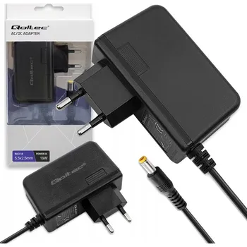 Bezpečnostní kamera Qoltec Zásuvkový napájecí adaptér 19W 9V 2.1A 5.5*2.5