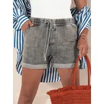Džínové šedé kraťasy RELAX VIBES SY0382 Velikost: M