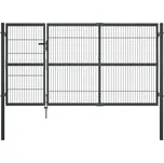 ZBXL Zahradní brána se sloupky ocel 350 x 140 cm antracitová