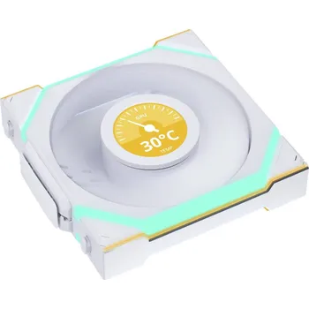 Počítačové chlazení Lian Li Lian Li UNI FAN SL Wireless LCD Lüfter, ARGB, PWM - 120 mm, weiß PC větrák s krytem bílá (š x v x h) 120 x 124.5