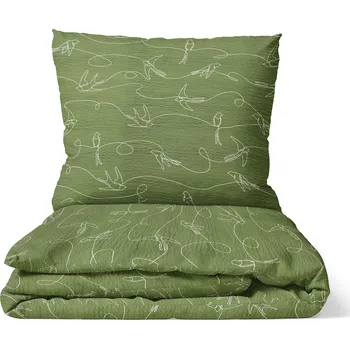 Povlečení DARRÉ Krepové povlečení Vlaštovky v letu Velikost: 140 x 220 + 70 x 90