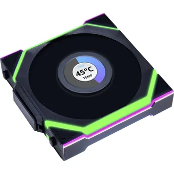 Počítačové chlazení Lian Li Lian Li UNI FAN SL Wireless LCD Lüfter, ARGB, PWM - 120 mm, schwarz PC větrák s krytem černá (š x v x h) 120 x 1