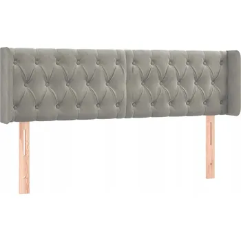 Čelo postele Uszak Samet Světle šedá 147x78 cm